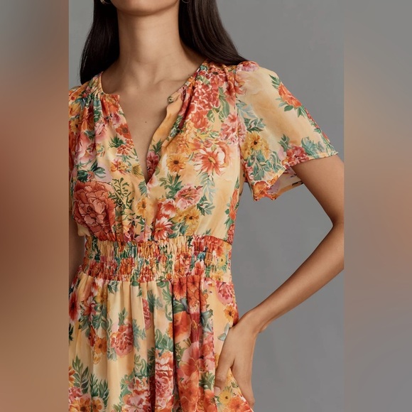 NWT! Anthropologie THE SOMERSET ROMPER: CHIFFON EDITION 🐈 - Picture 2 of 6